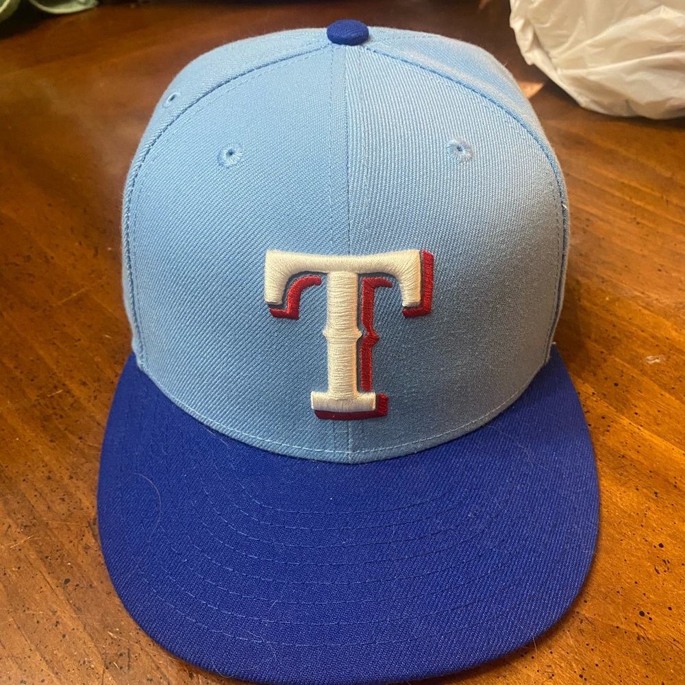 New Era Light Blue and Black 59FIFTY Cap